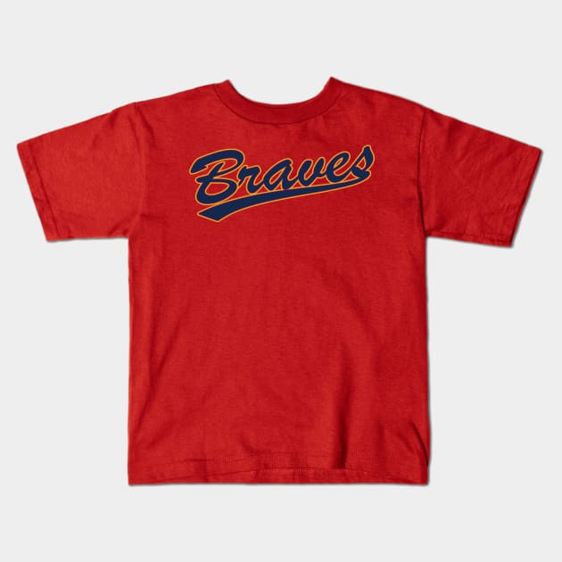 Braves Kids T-Shirt by Nagorniak